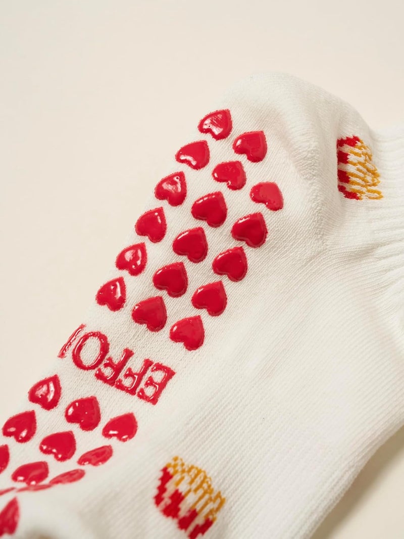 Shapes Studio Crew Half Calf Grip Socks, Cutest Fruits Pilates Socks, Ruffle socks, Non-Slip, Barre Yoga Fitness - Image 5